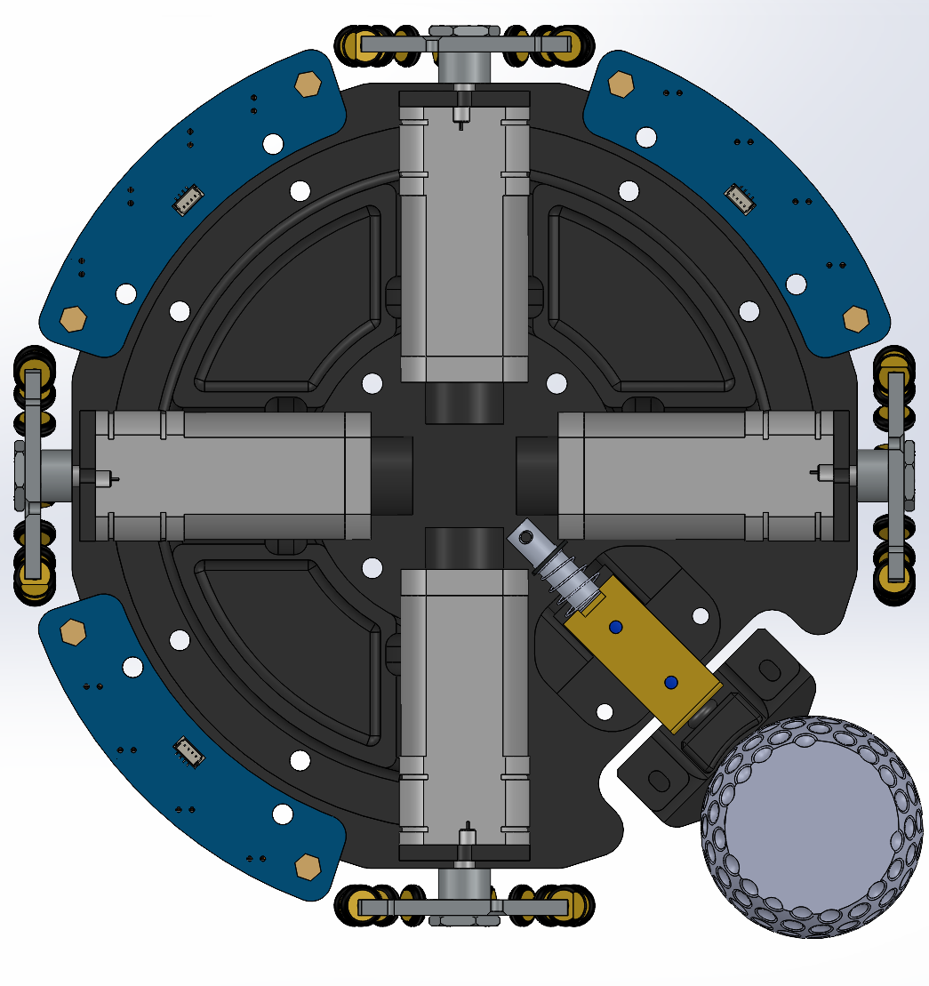 Top angle section view